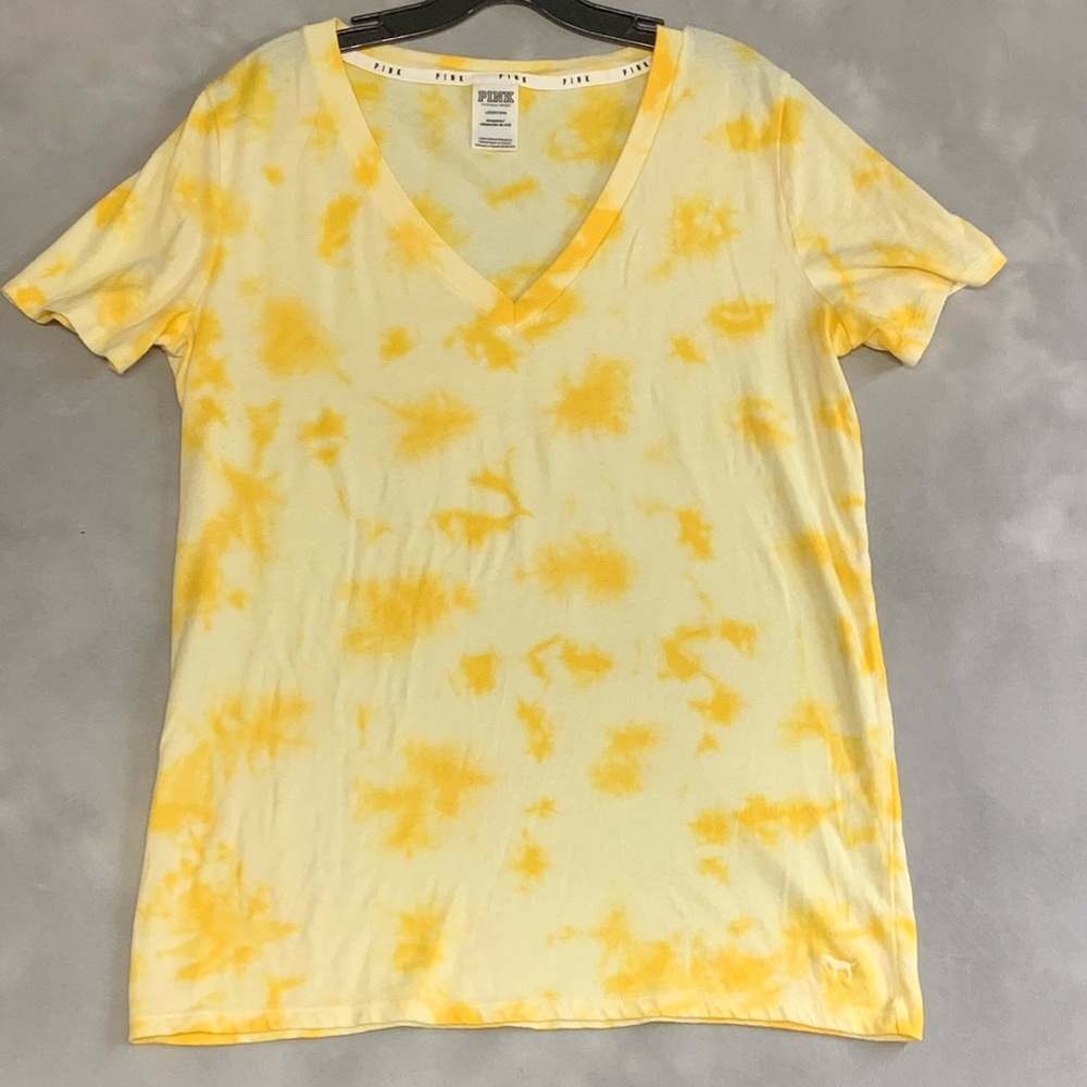 VS Pink tie dye v neck sleep shirt